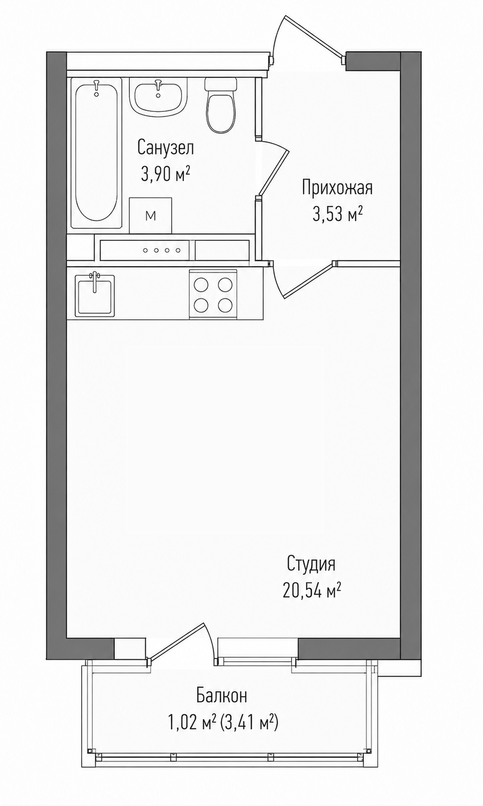 Планировка кв. 225