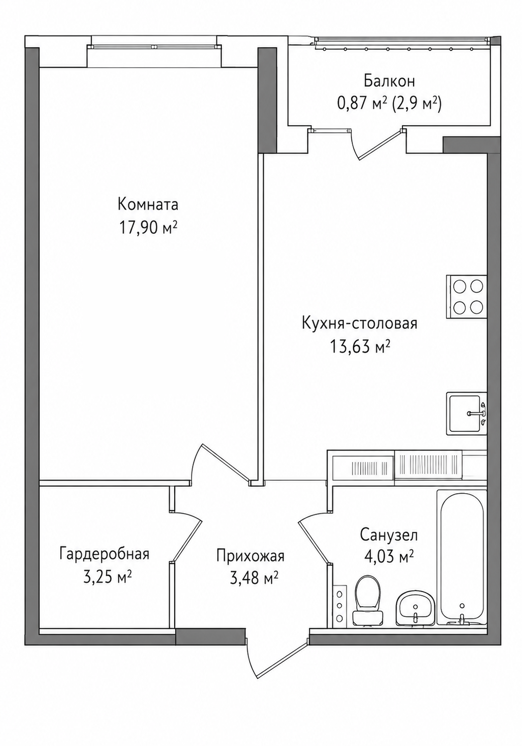 Планировка кв. 849